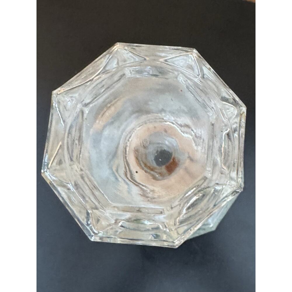 Vintage Mid Century Diamond Pattern Glass Whiskey Decanter 1950s/60s 12” - Picture 6 of 16